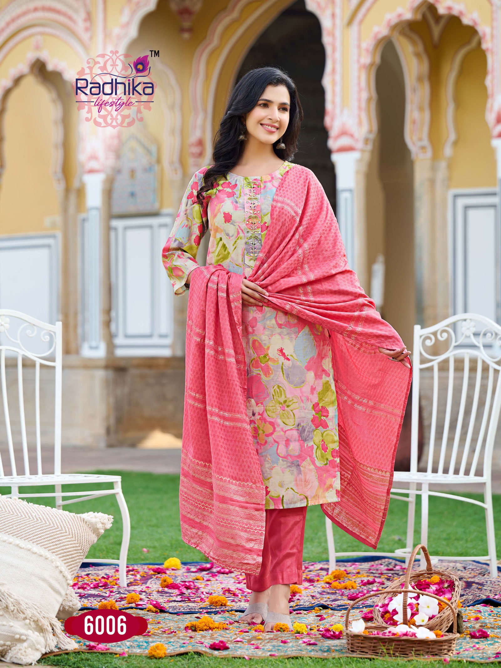 Satrangi Vol 6 By Radhika Modal Chanderi Printed Kurti With Bottom Dupatta Wholesale Online